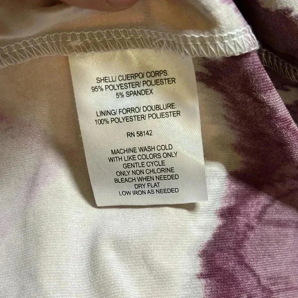 LondonTime sleeveless key hole elastic waist maxi tie dye dress Size 12 - Picture 4 of 5